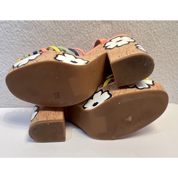 Kate Spade New York Sandals Size 9 Gerry Platform Y2K Shoes Floral Multicolor - Picture 15 of 16